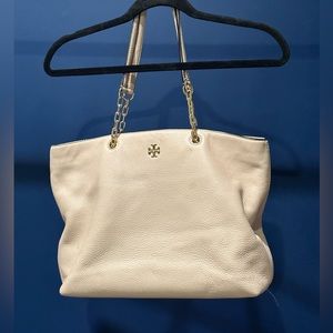 Tory Burch deep cream leather purse